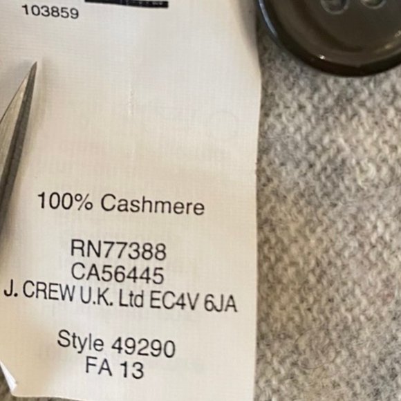 Incredibly soft J Crew XXS 100% cashmere gray cardigan - Picture 6 of 10